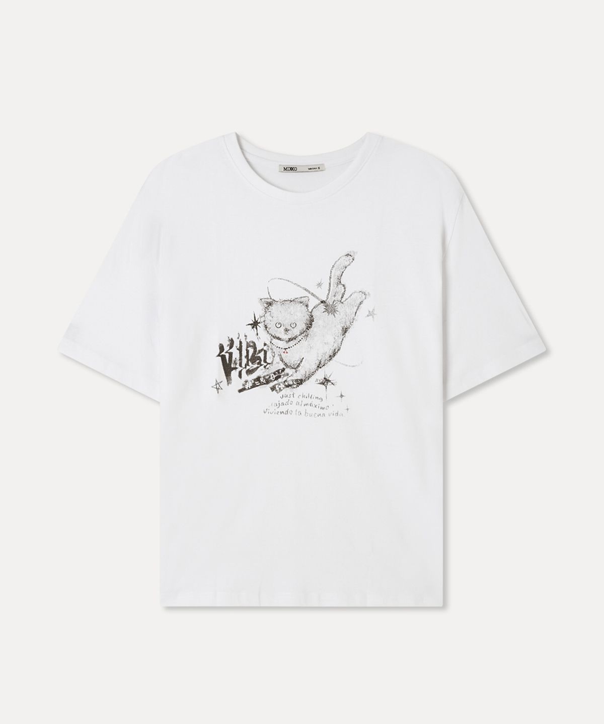 미쏘(MIXXO) 오버핏 그래픽 티셔츠_MIWHWG734A