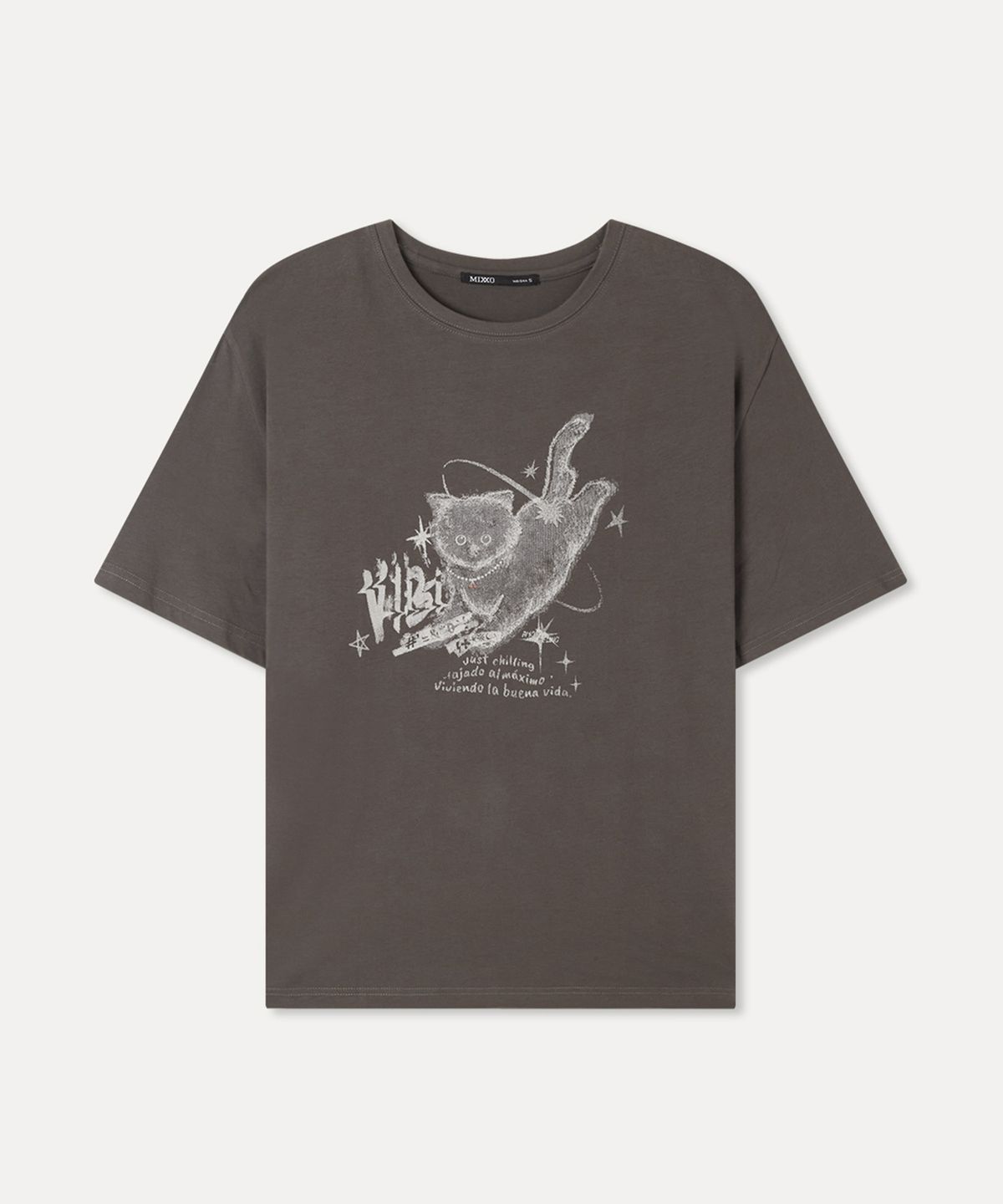 미쏘(MIXXO) 오버핏 그래픽 티셔츠_MIWHWG734A