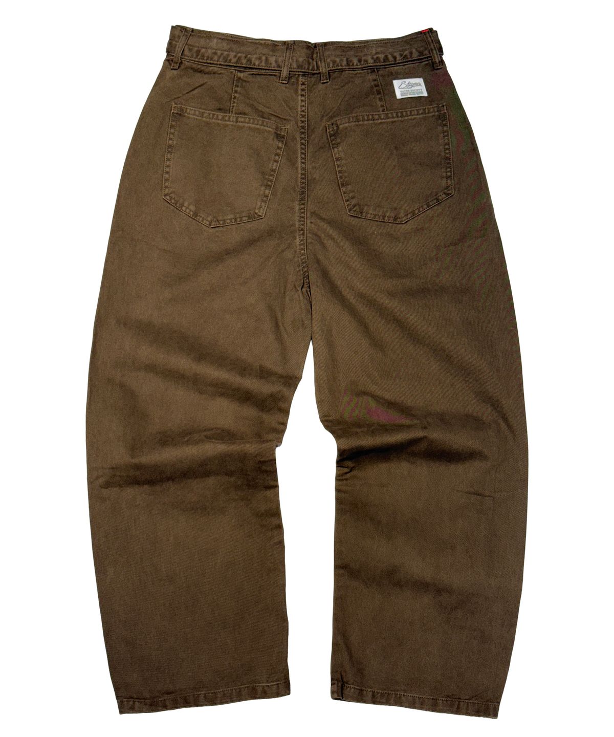 스티그마(STIGMA) WASHED BELT CURVED PANTS BROWN