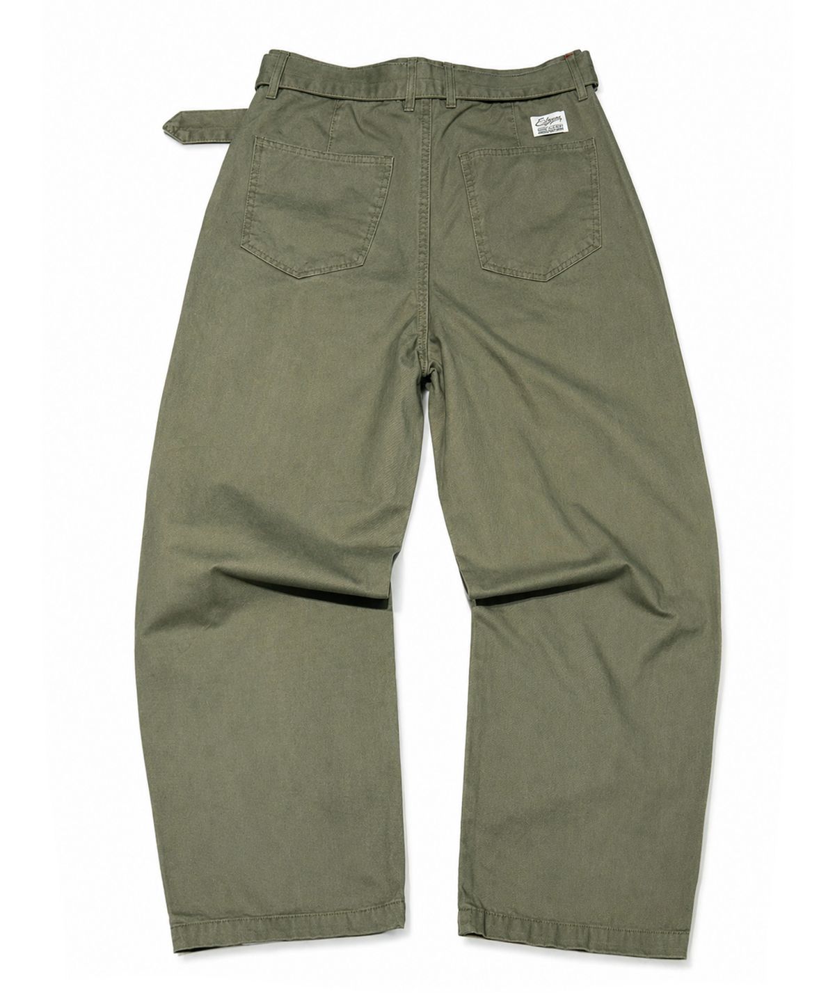스티그마(STIGMA) WASHED BELT CURVED PANTS KHAKI