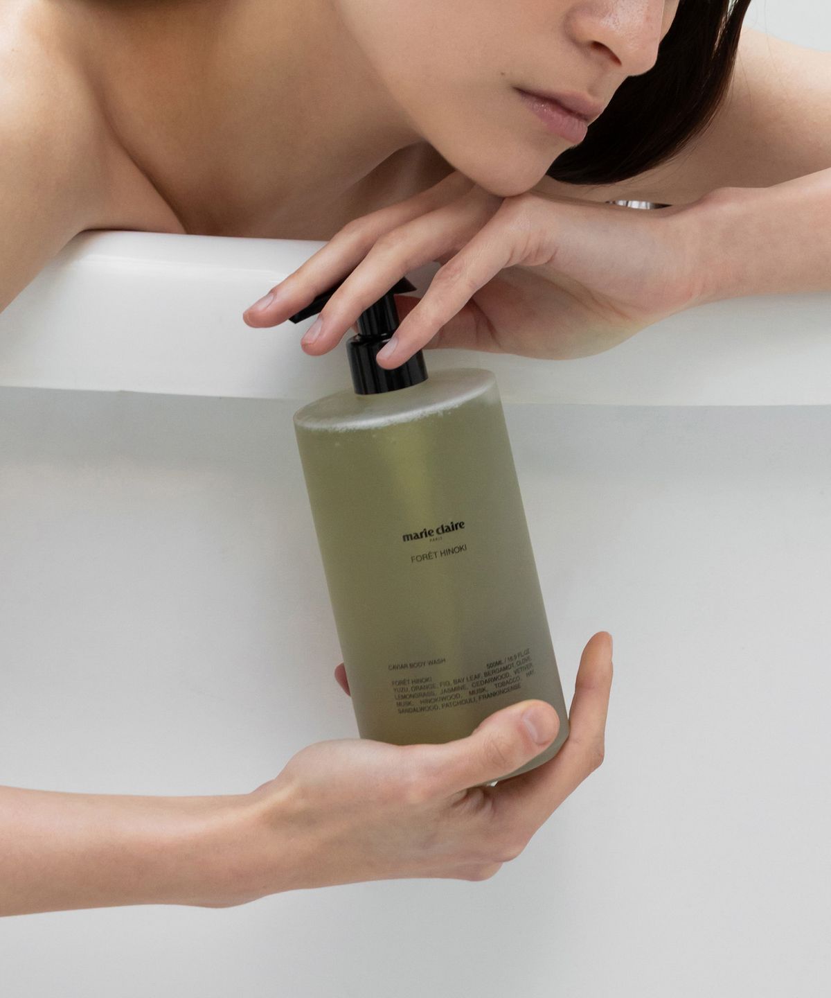마리끌레르 뷰티(MARIECLAIR BEAUTY) 캐비어 케어 듀오 바디워시&바디로션 포레 히노키 (500+500ml)