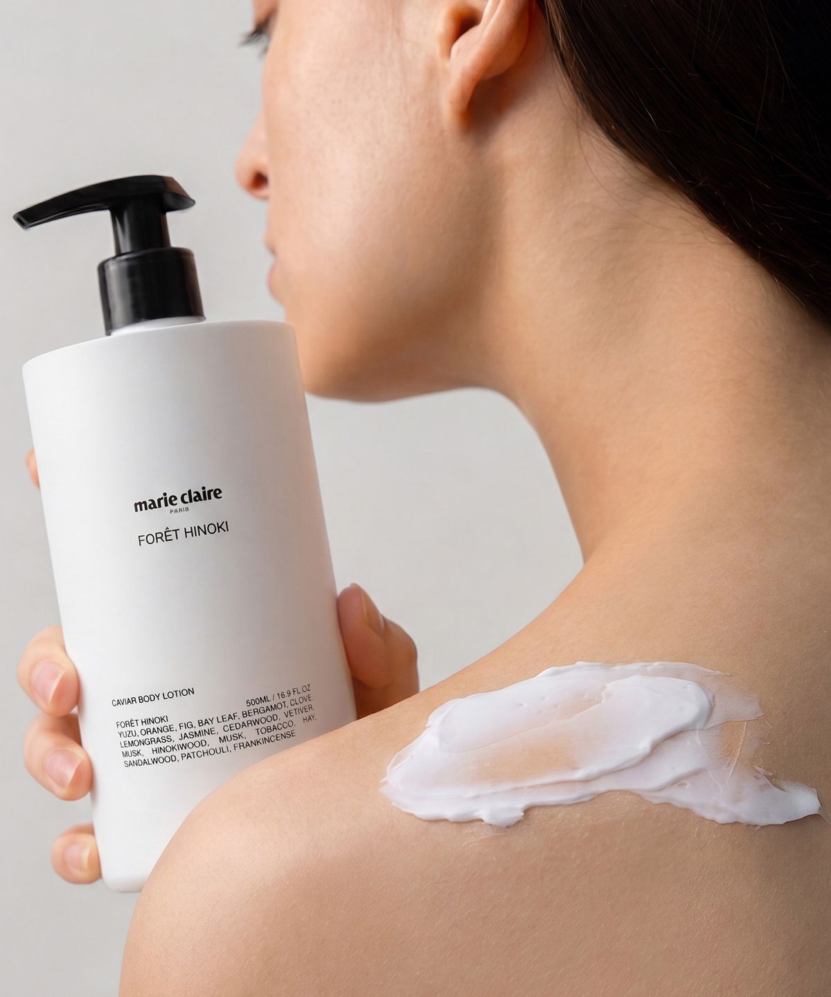 마리끌레르 뷰티(MARIECLAIR BEAUTY) 캐비어 케어 듀오 바디워시&바디로션 포레 히노키 (500+500ml)