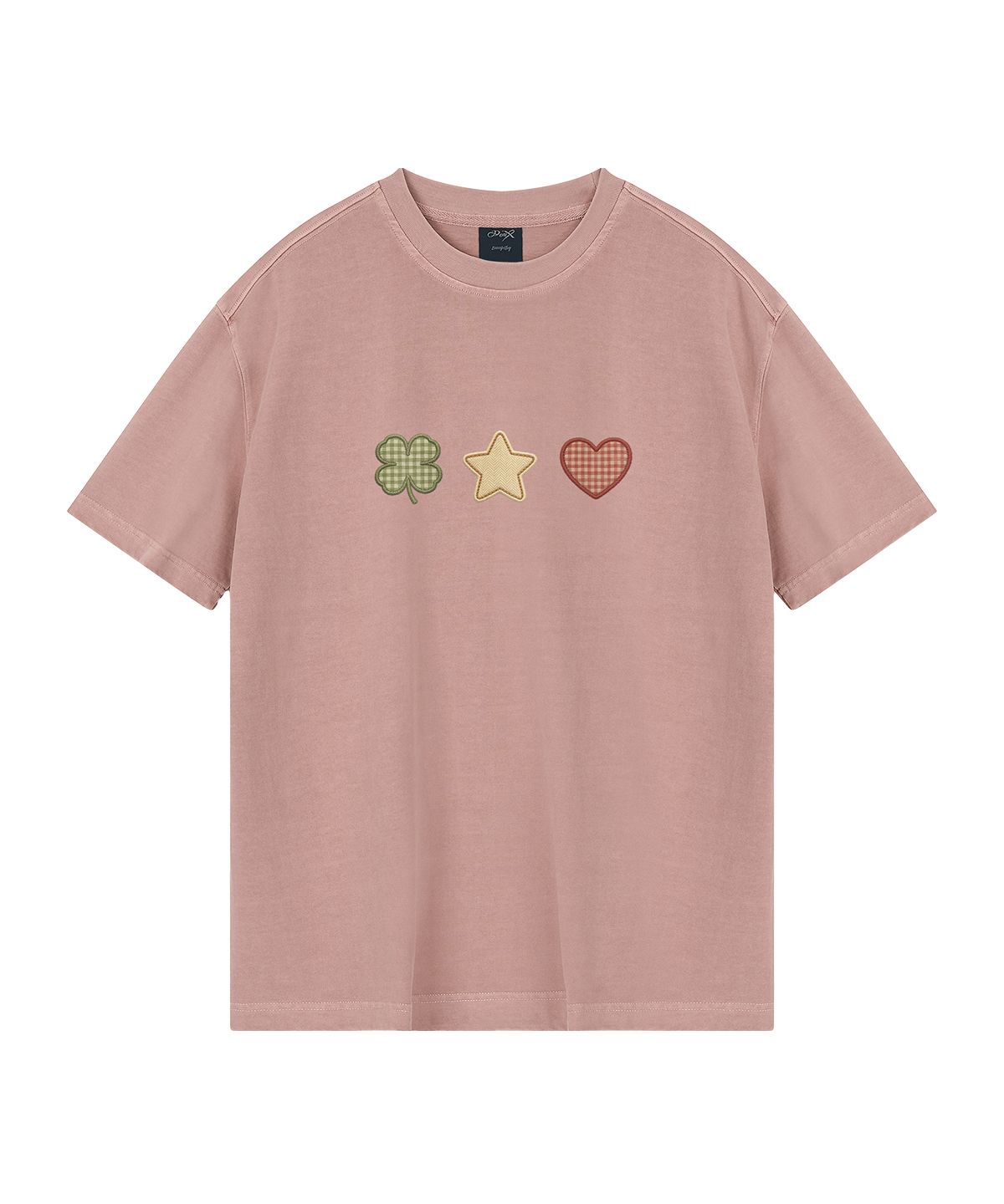 와일드락(WILDROCK) Clover Club  피그먼트 오버핏 반팔 티셔츠 (크롭 포함)