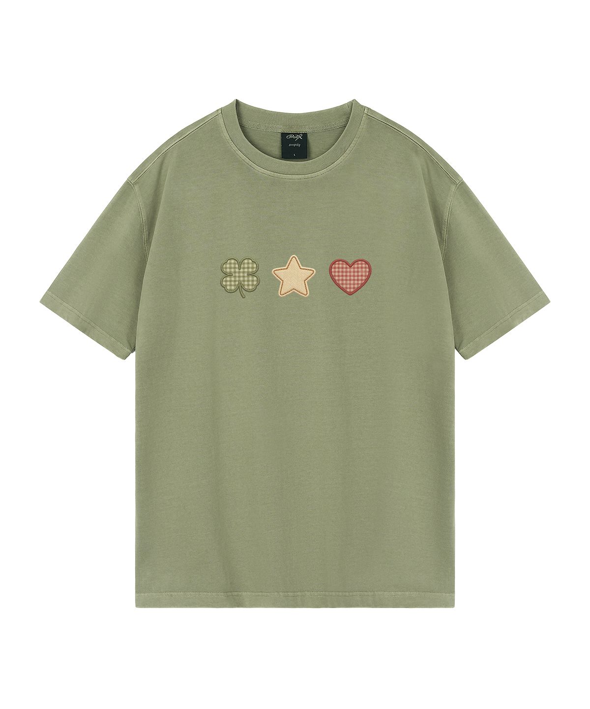 와일드락(WILDROCK) Clover Club  피그먼트 오버핏 반팔 티셔츠 (크롭 포함)