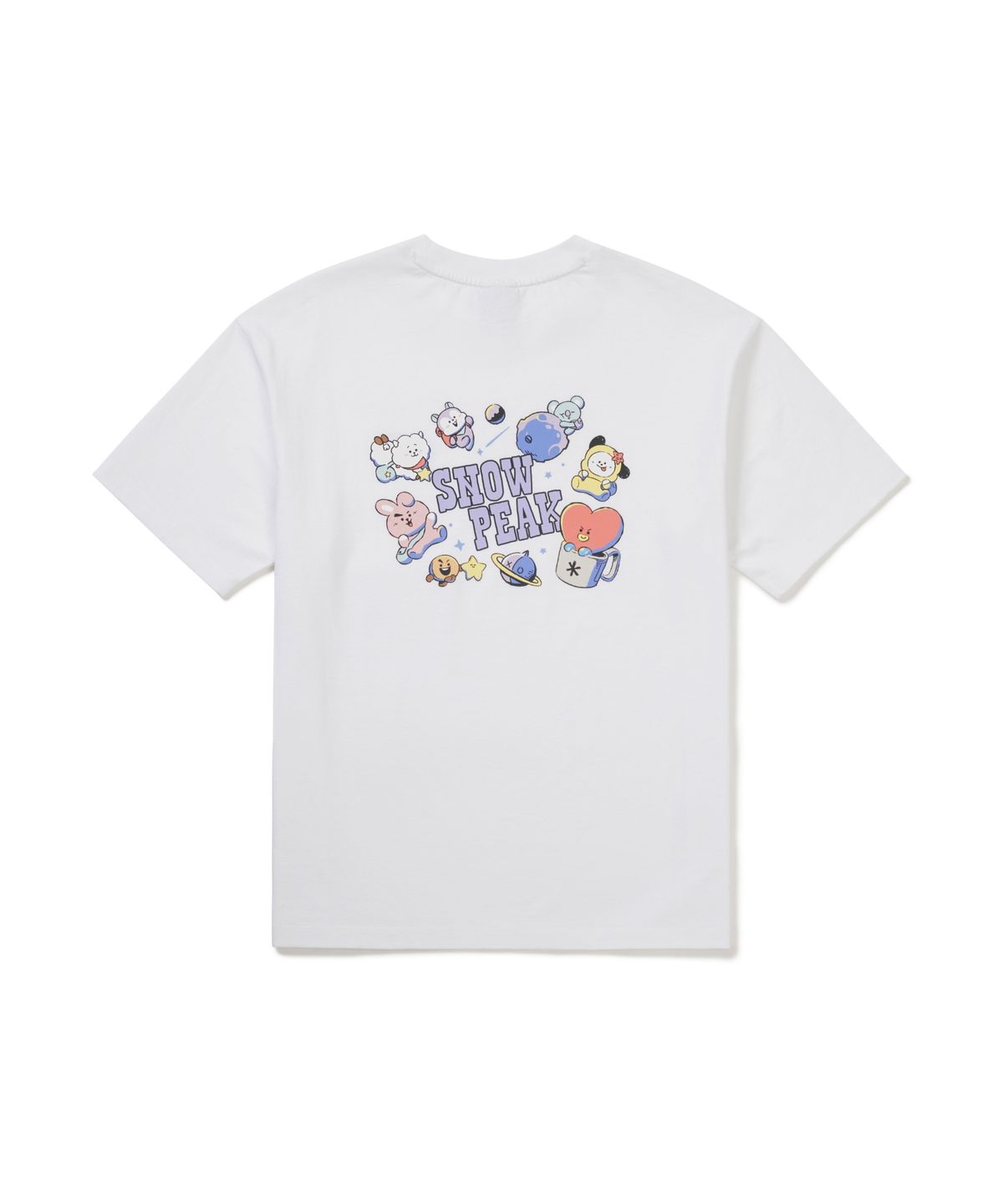스노우피크 어패럴(SNOWPEAK APPAREL) [스노우피크 I BT21] 여성 그래픽 반팔 티셔츠 (S26MWFTS92) White