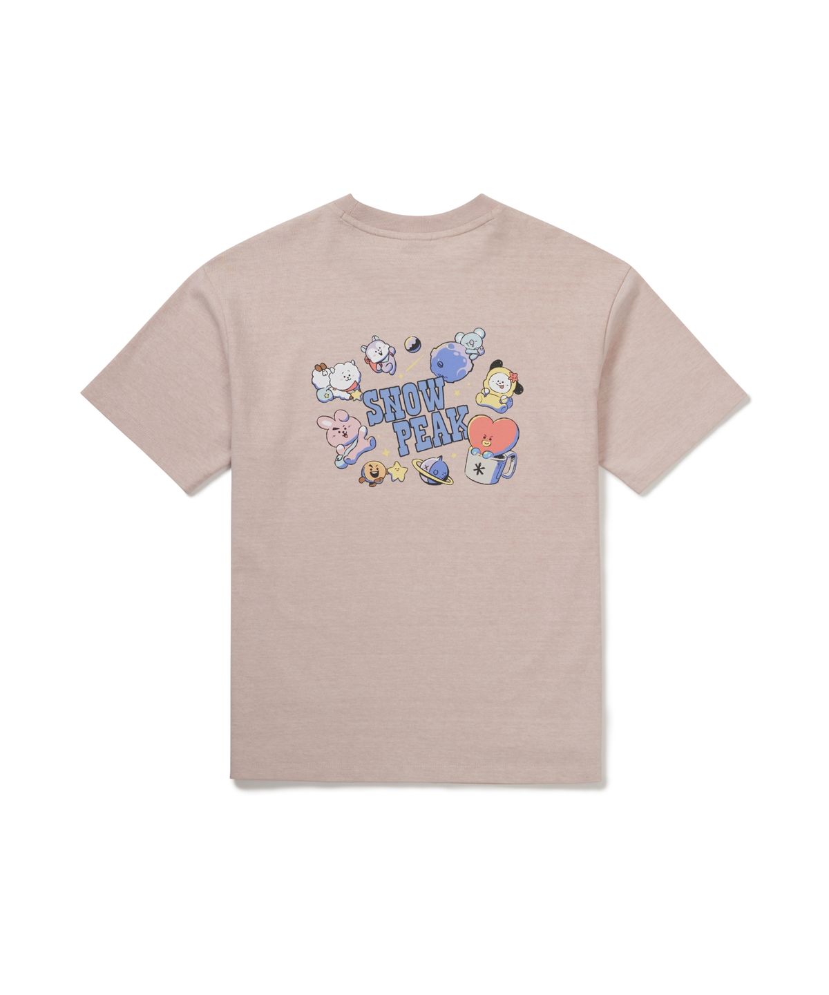 스노우피크 어패럴(SNOWPEAK APPAREL) [스노우피크 I BT21] 여성 그래픽 반팔 티셔츠 (S26MWFTS92) Light Pink