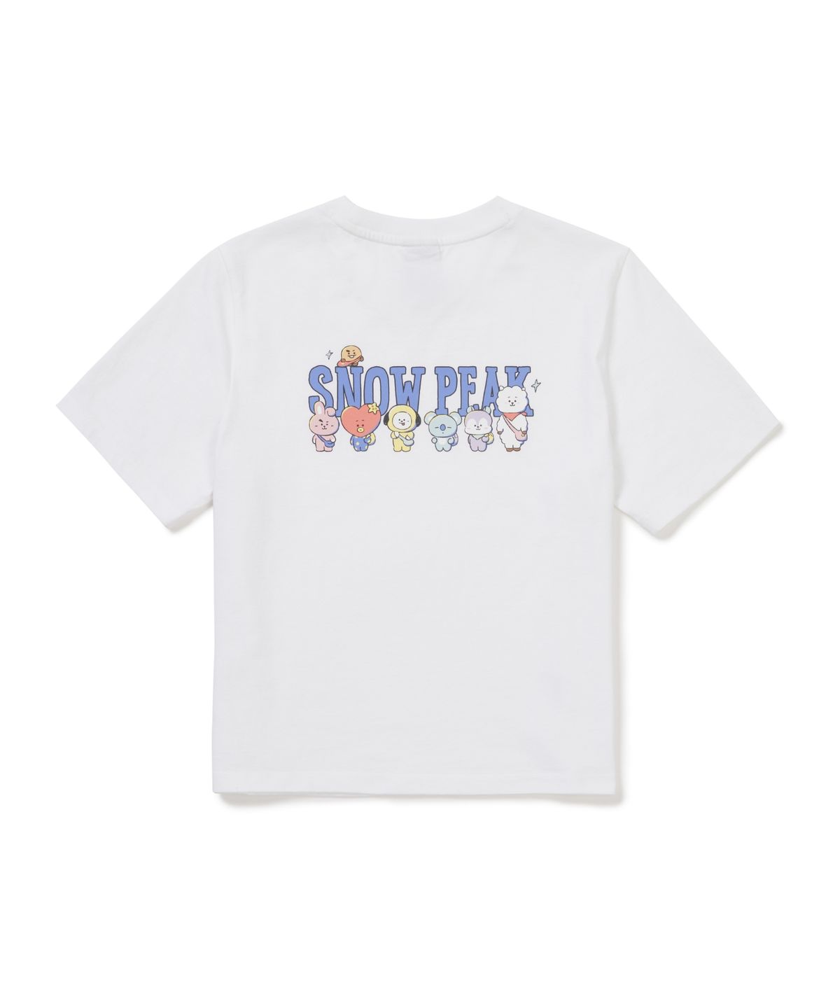스노우피크 어패럴(SNOWPEAK APPAREL) [스노우피크 I BT21] 여성 세미크롭 반팔 티셔츠 (S26MWFTS91) White