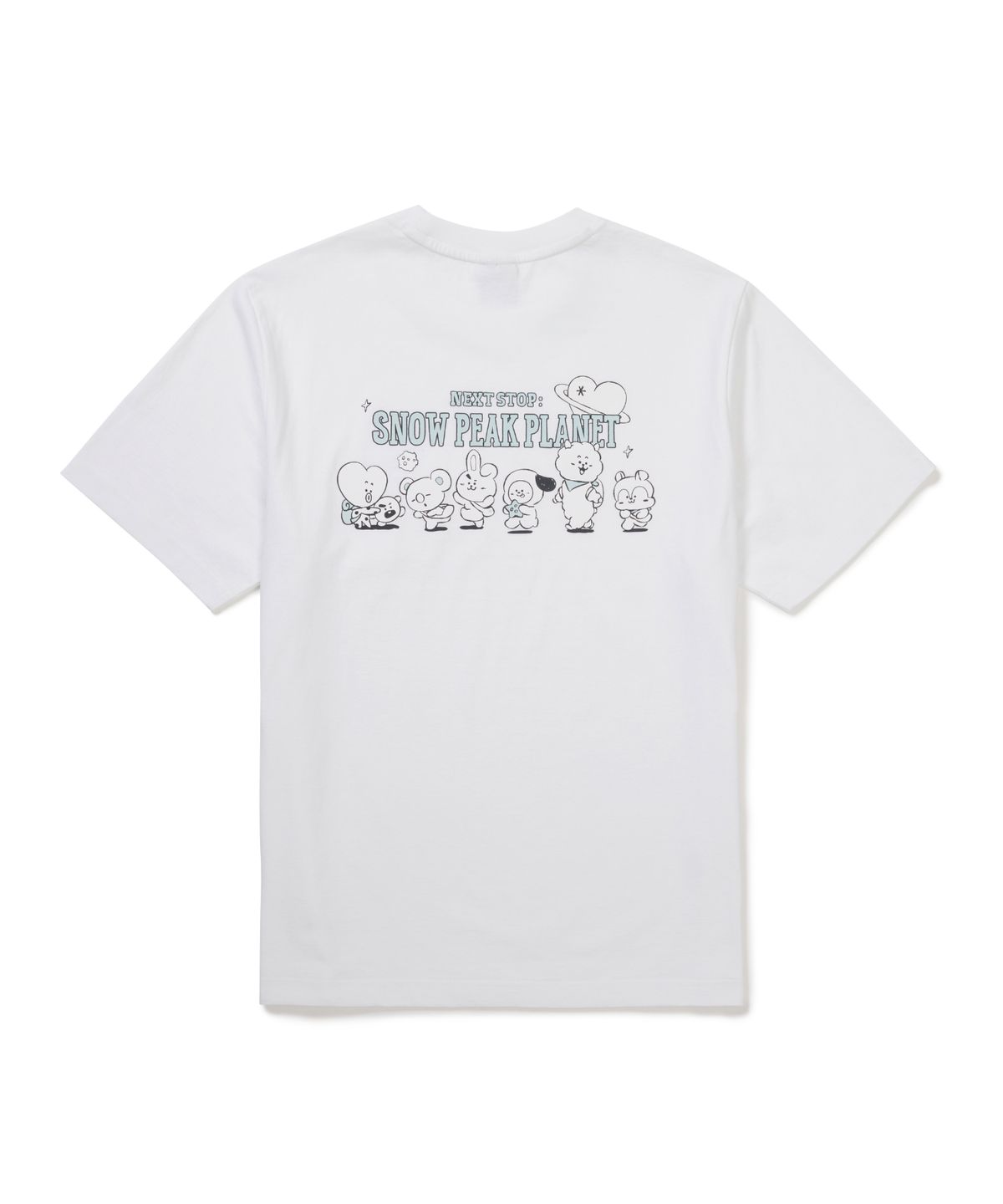 스노우피크 어패럴(SNOWPEAK APPAREL) [스노우피크 I BT21] 그래픽 반팔 티셔츠 (S26MUFTS90) White