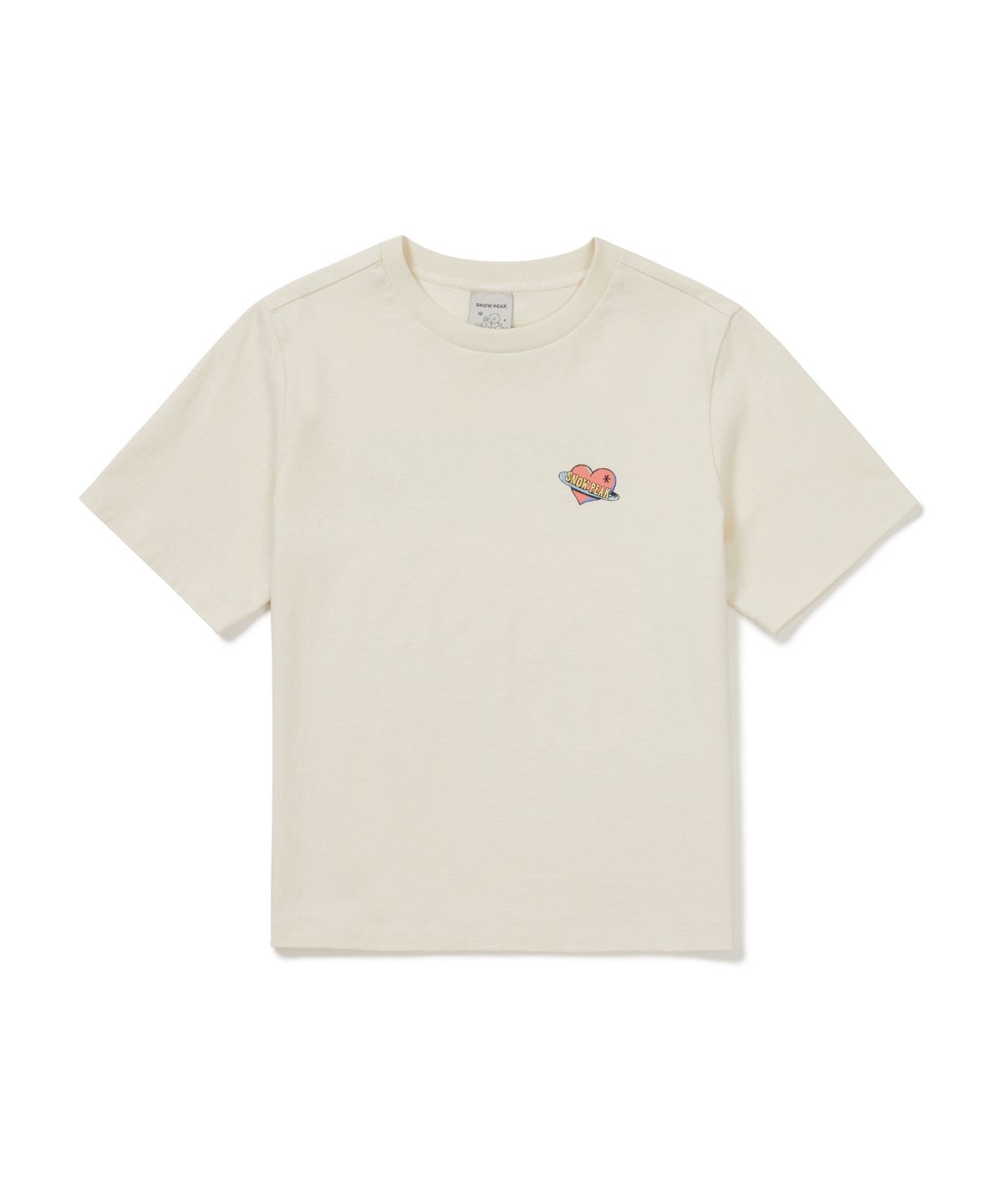 스노우피크 어패럴(SNOWPEAK APPAREL) [스노우피크 I BT21] 여성 세미크롭 반팔 티셔츠 (S26MWFTS91) Pastel Yellow