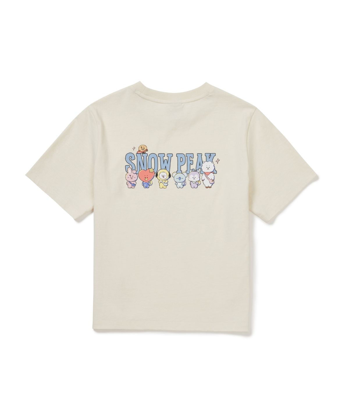 스노우피크 어패럴(SNOWPEAK APPAREL) [스노우피크 I BT21] 여성 세미크롭 반팔 티셔츠 (S26MWFTS91) Pastel Yellow