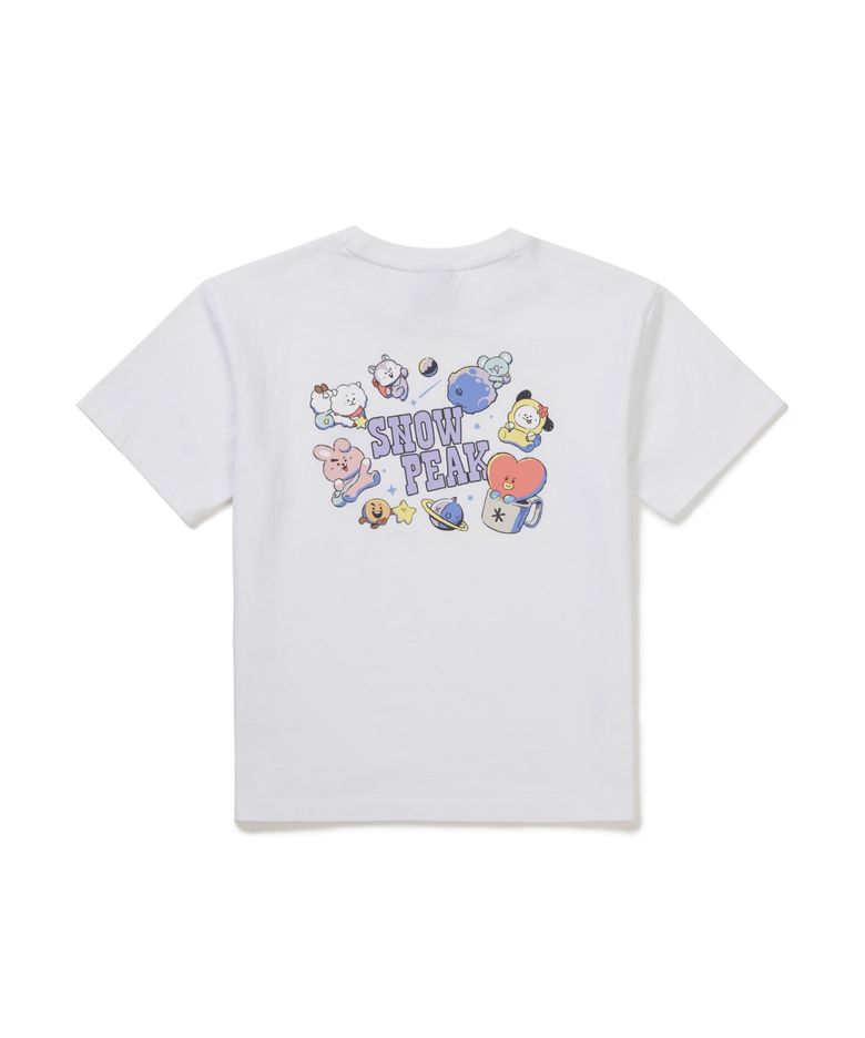 [스노우피크 I BT21] 키즈 그래픽 반팔 티셔츠 (S26MKFTS93) White