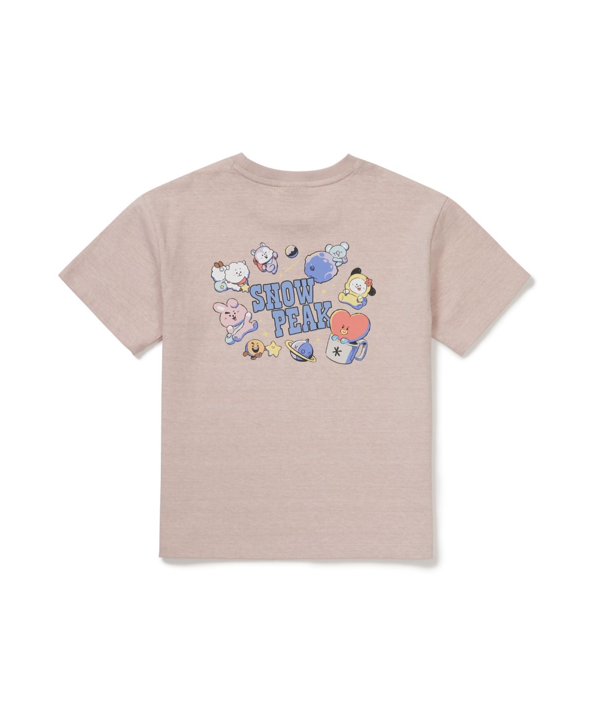 스노우피크 어패럴 키즈(SNOWPEAK APPAREL KIDS) [스노우피크 I BT21] 키즈 그래픽 반팔 티셔츠 (S26MKFTS93) Light Pink