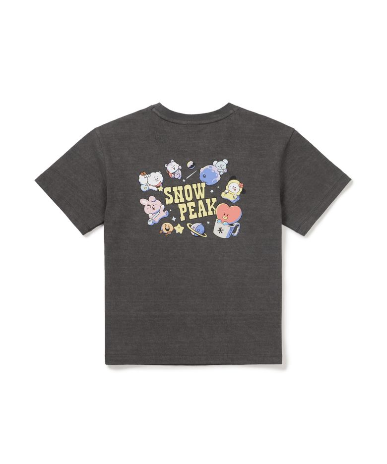 [스노우피크 I BT21] 키즈 그래픽 반팔 티셔츠 (S26MKFTS93) Dark Charcoal