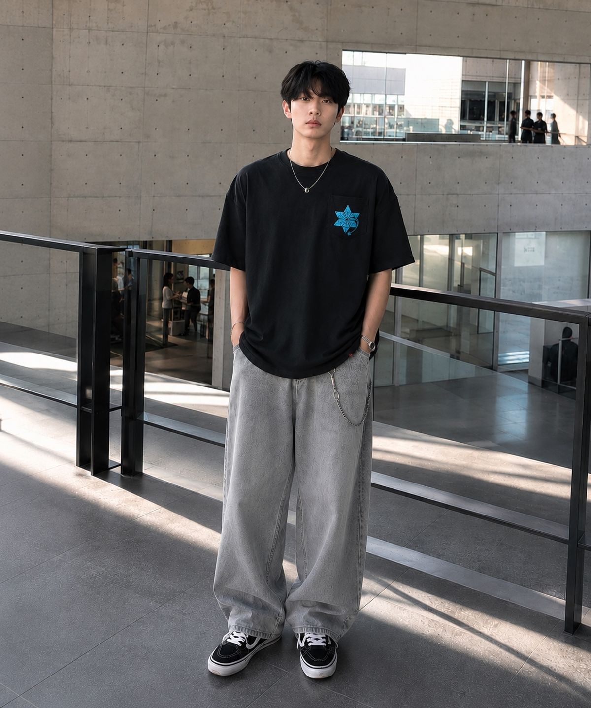 스테이지알(STAGE.R) 다이아리나 피그먼트 반팔 티셔츠 [블랙]