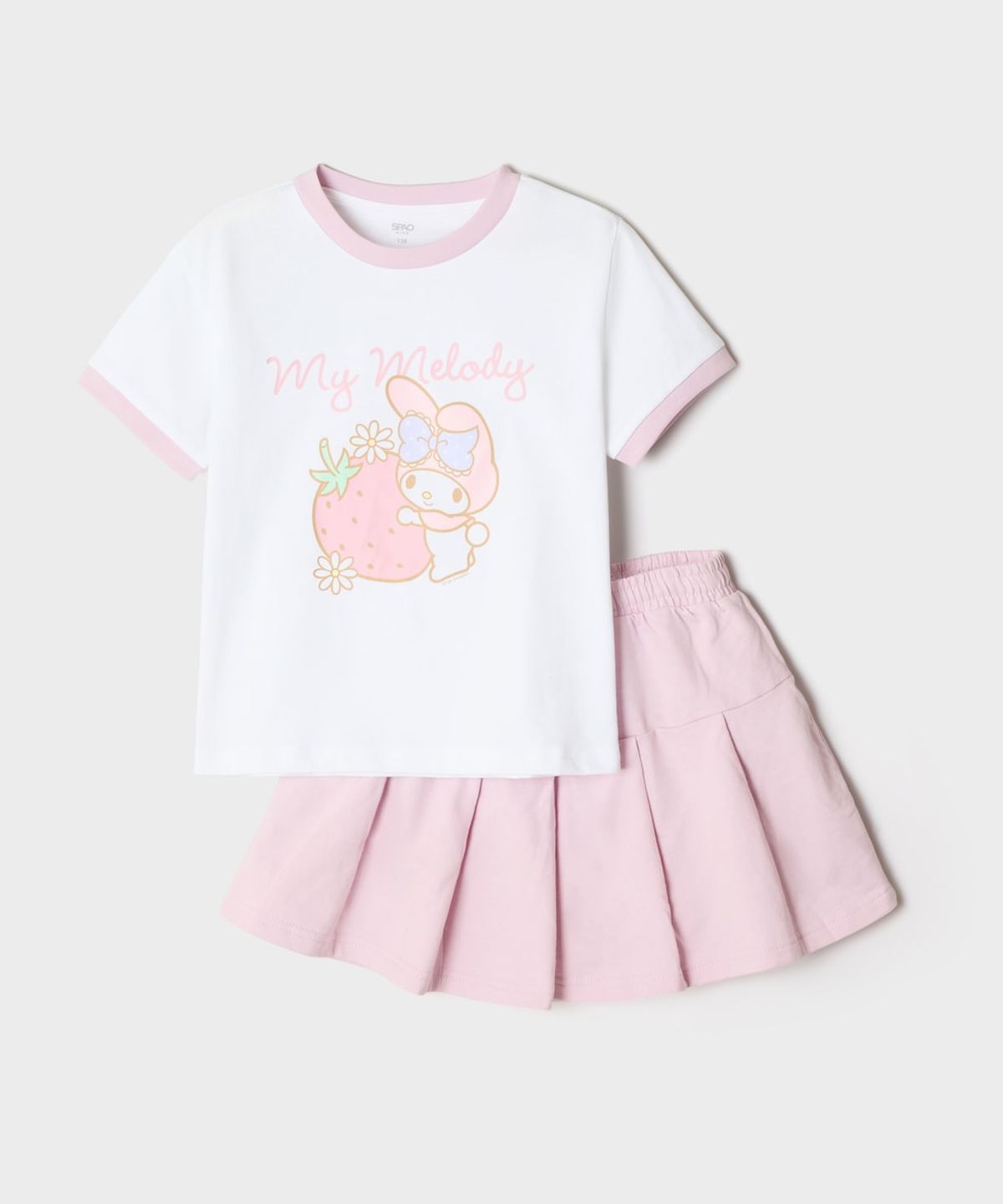 스파오 키즈(SPAO KIDS) [키즈] (산리오캐릭터즈) 스커트 상하세트 (RE)(Light Pink)_SPSMG37KG2