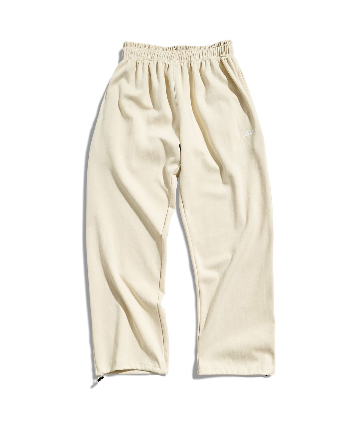 미니멀프로젝트(MINIMALPROJECT) 미니멀 자수 로고 2-WAY 스트링 와이드 스웨트 팬츠 MTP301-Z [BEIGE]