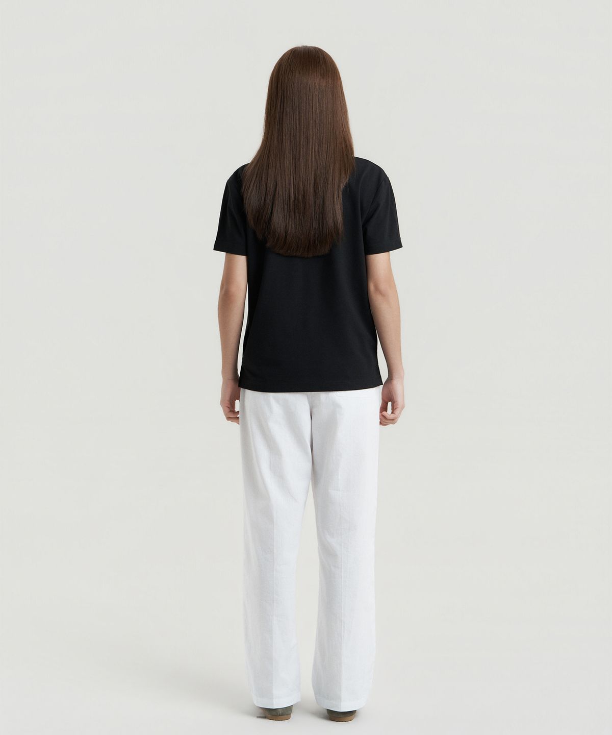 델마(DEL MAR) W슬릭 칠 피케티셔츠 - 블랙