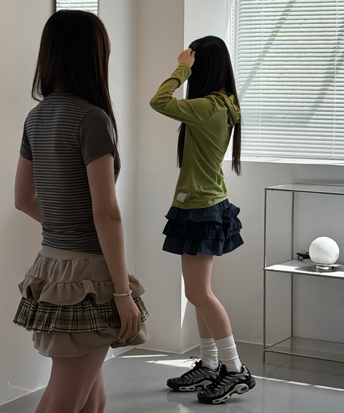챈스챈스(CHANCECHANCE) LAYERED RUFFLE SKIRT(DENIM)