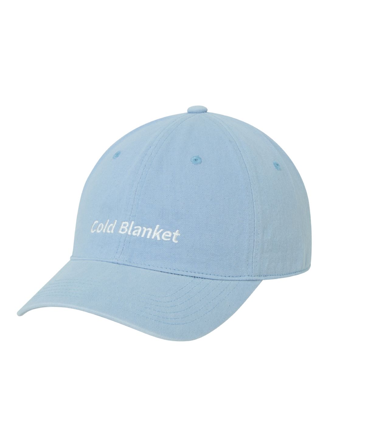 콜드블랭킷(COLD BLANKET) 브리티시 빈티지 워시드 코튼 데님 볼캡 연청