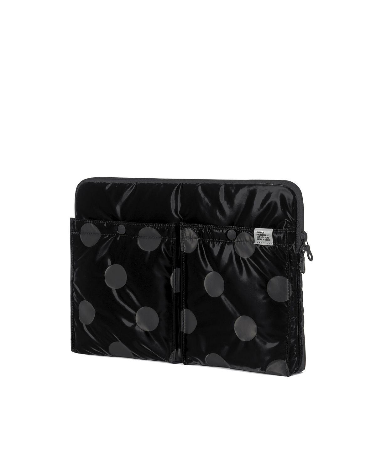 스위치(SWEETCH) CITY BOYS LAPTOP CASE Glossy Black Polka Dot