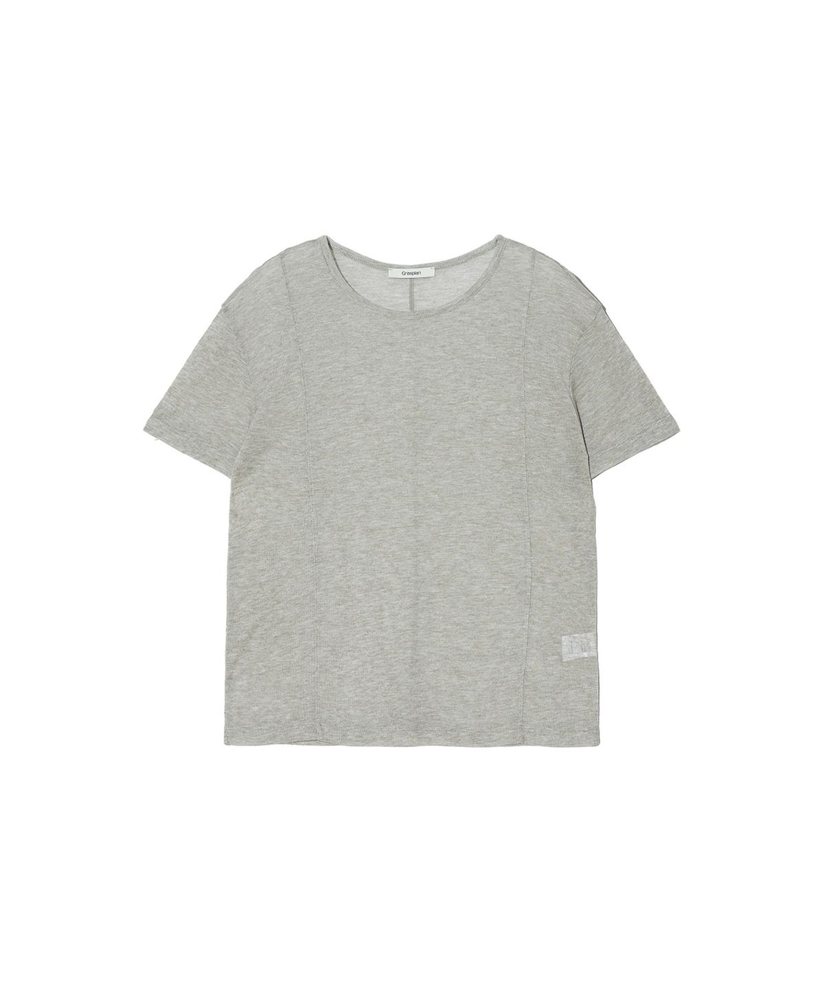 그라스플랜(GRASPLAN) See-Through Tencel Wool T-shirt_Warm Gray