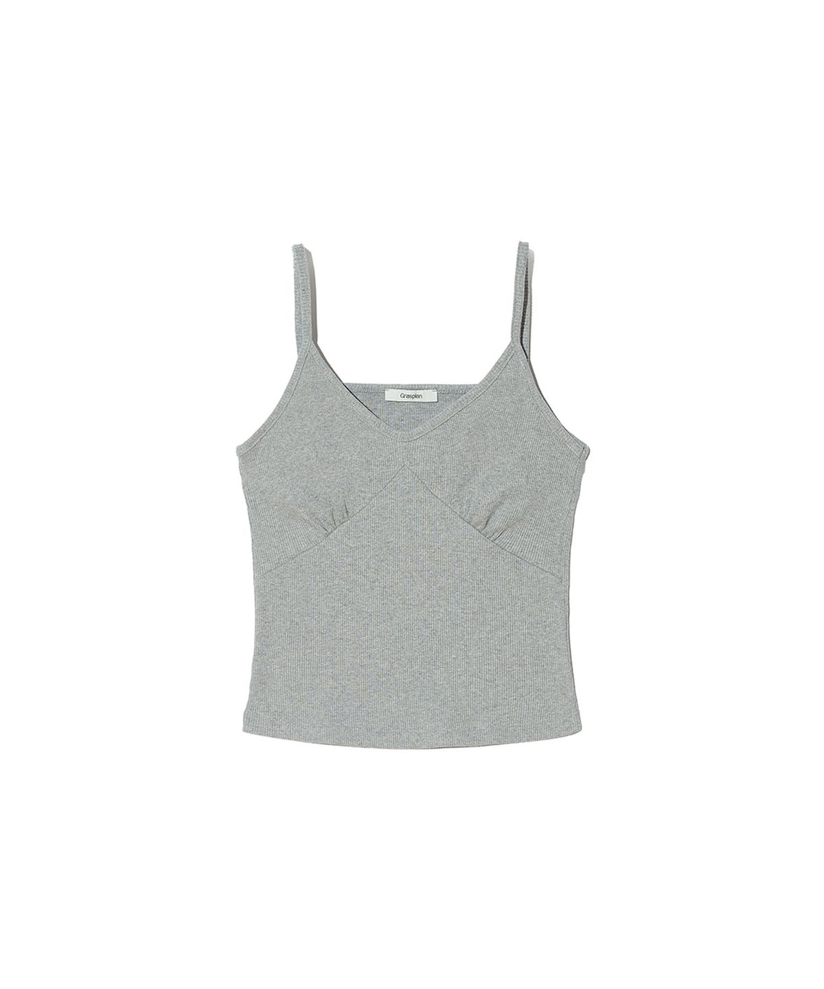 그라스플랜(GRASPLAN) V-Neck Strap Sleeveless_Melange Gray