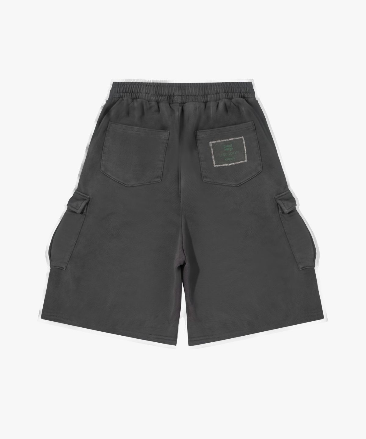 지쿤(GEECOON) 피그먼트 테리 와이드 카고 쇼츠 GEE265-304 챠콜