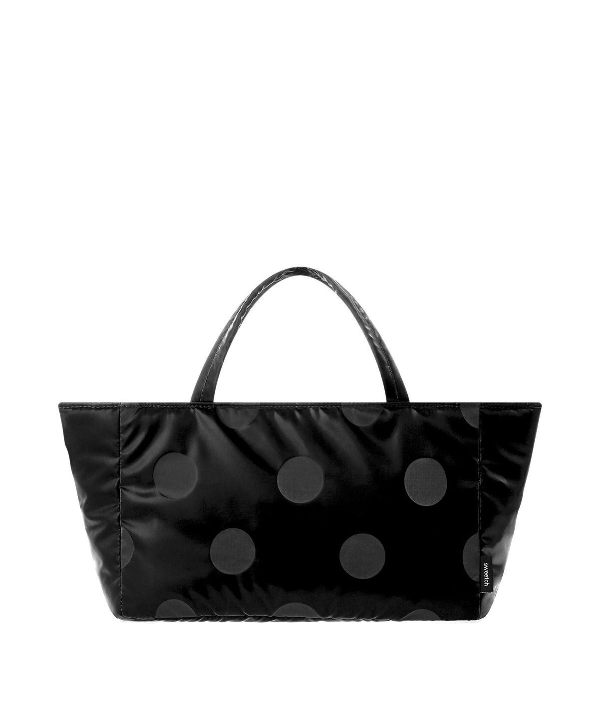 스위치(SWEETCH) BOAT TOTE BAG M Glossy Black Polka Dot