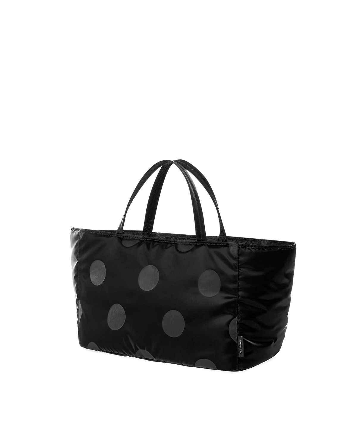 스위치(SWEETCH) BOAT TOTE BAG M Glossy Black Polka Dot