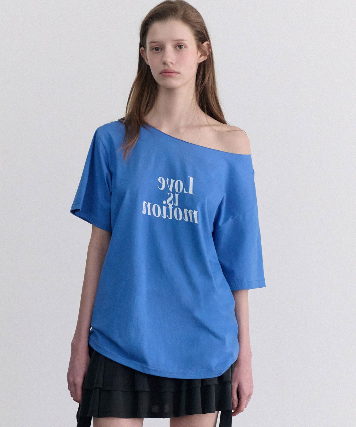 앤니즈(ANDNEEDS) Love is motion half tee (blue)