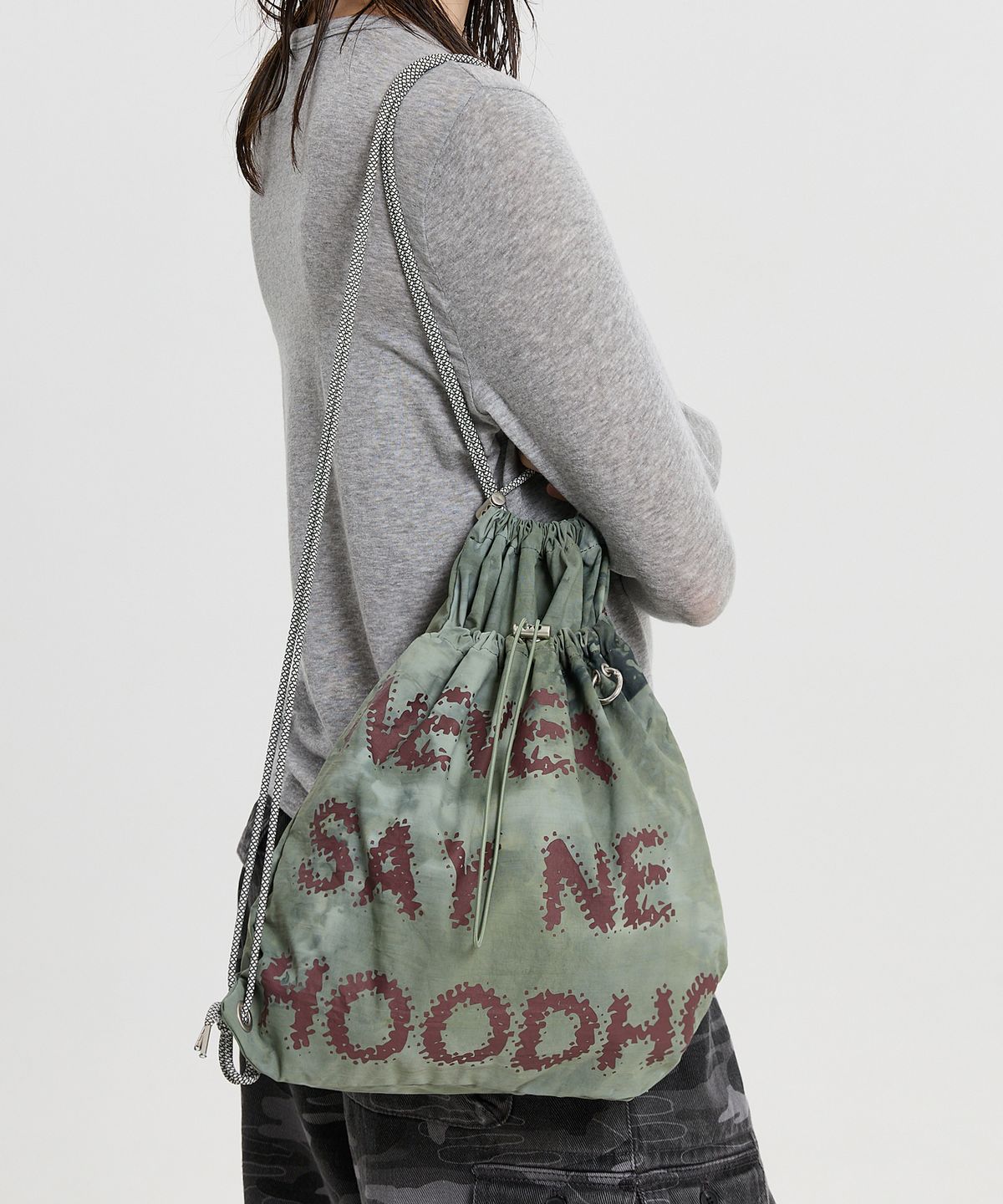 후드후드(HOODHOOD) NEVER SAY NEVER 스트링백 그린