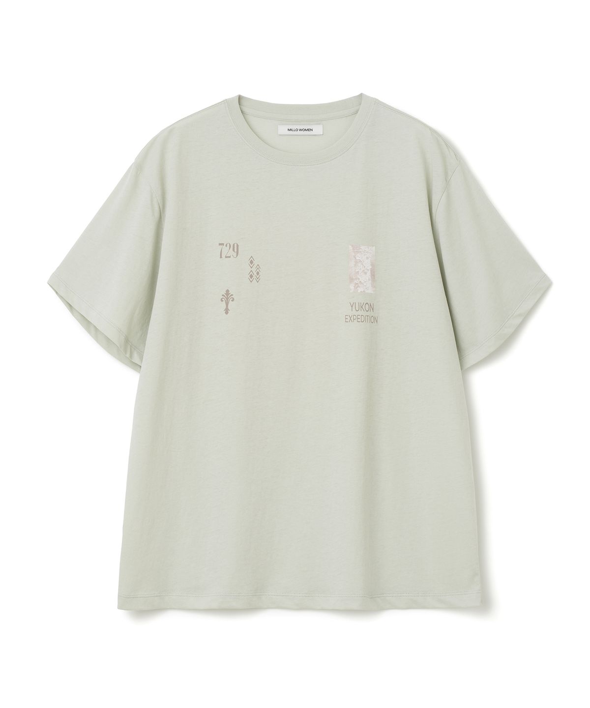 밀로 우먼(MILLO WOMEN) 오브젝트 모티프 티셔츠 [빈티지 민트]