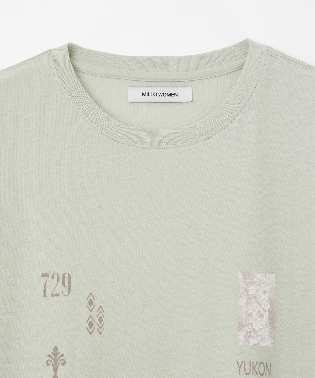 밀로 우먼(MILLO WOMEN) 오브젝트 모티프 티셔츠 [빈티지 민트]