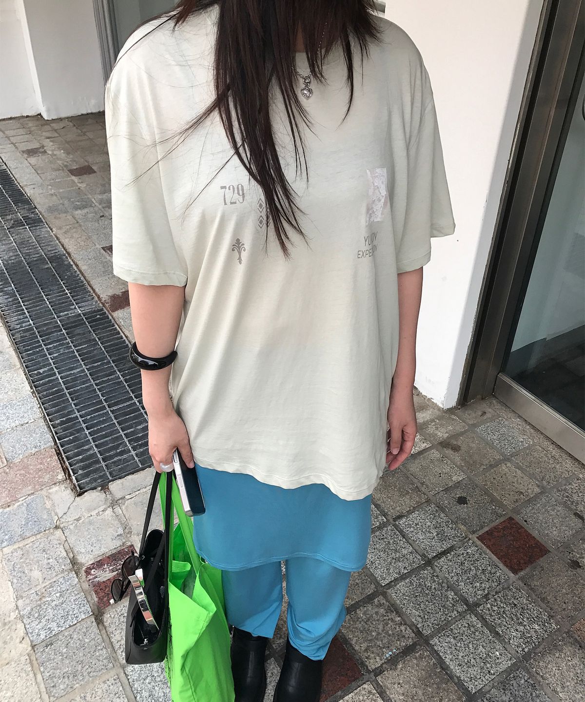밀로 우먼(MILLO WOMEN) 오브젝트 모티프 티셔츠 [빈티지 민트]