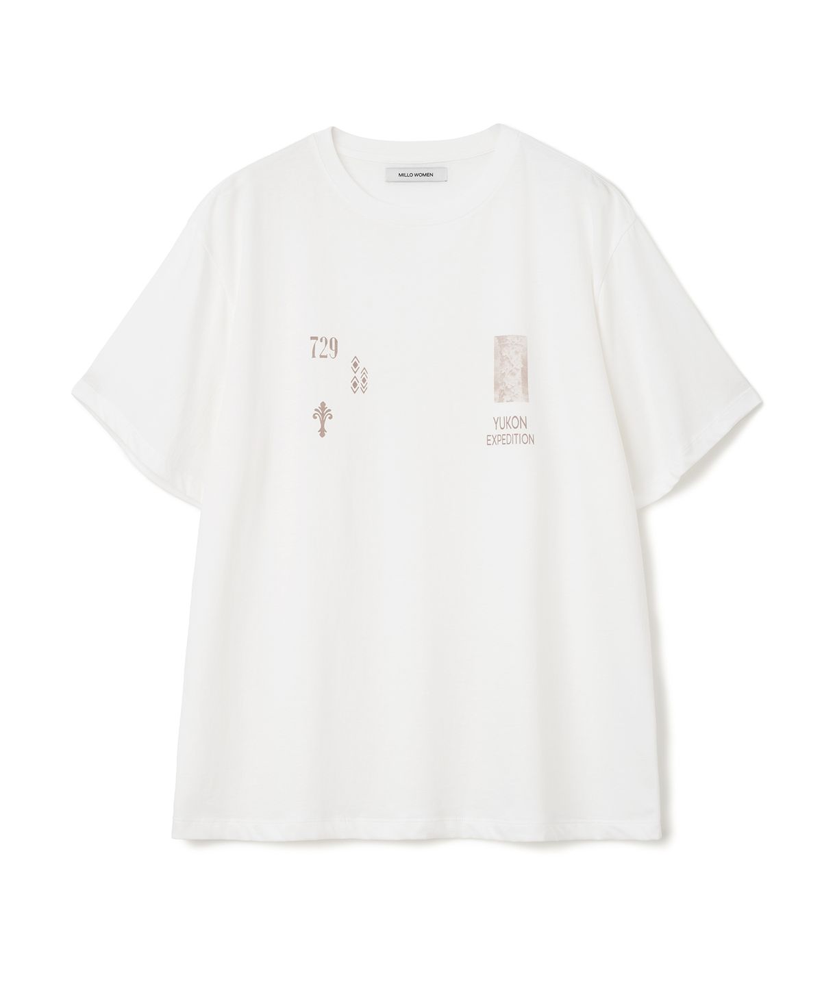 밀로 우먼(MILLO WOMEN) 오브젝트 모티프 티셔츠 [아이보리]