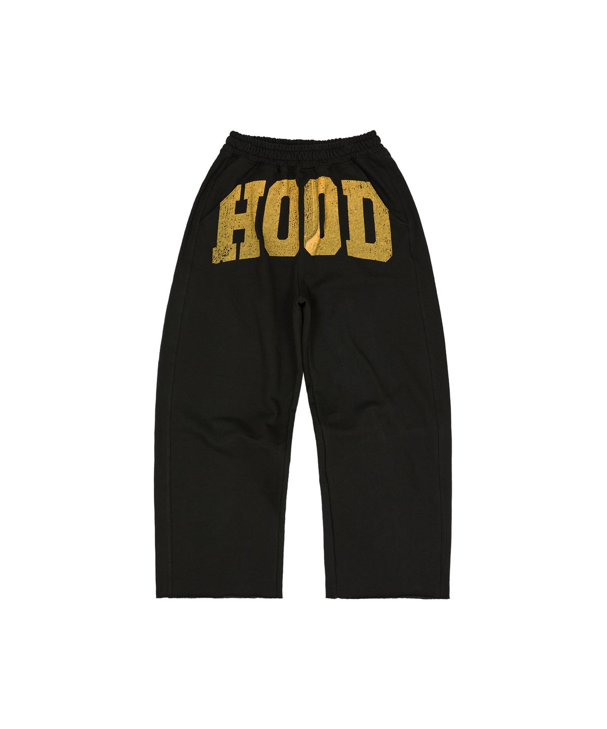 후드후드(HOODHOOD) HOOD 컷오프 스웨트팬츠 블랙
