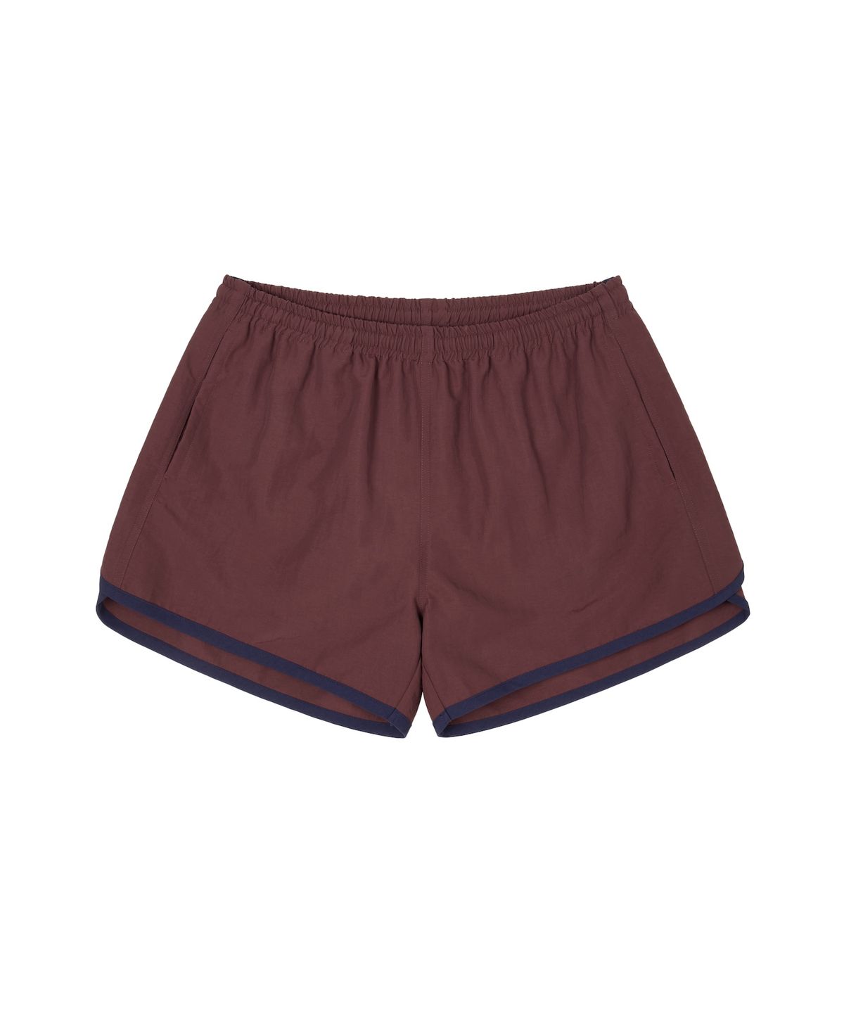 필즈라이크썸머(FEELS LIKE SUMMER) CURVED LINE SWIM SHORTS (VINTAGE BURGUNDY)