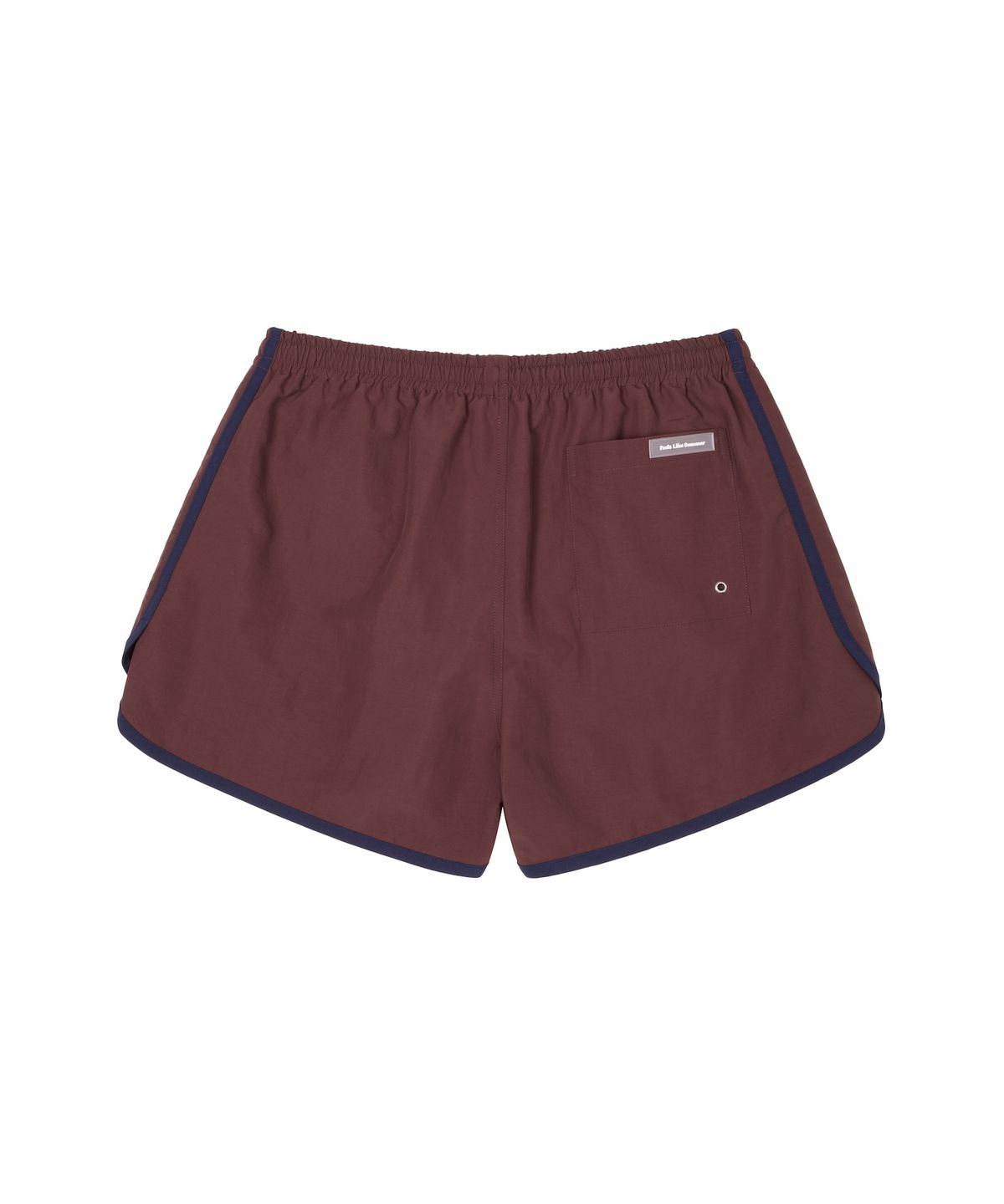 필즈라이크썸머(FEELS LIKE SUMMER) CURVED LINE SWIM SHORTS (VINTAGE BURGUNDY)