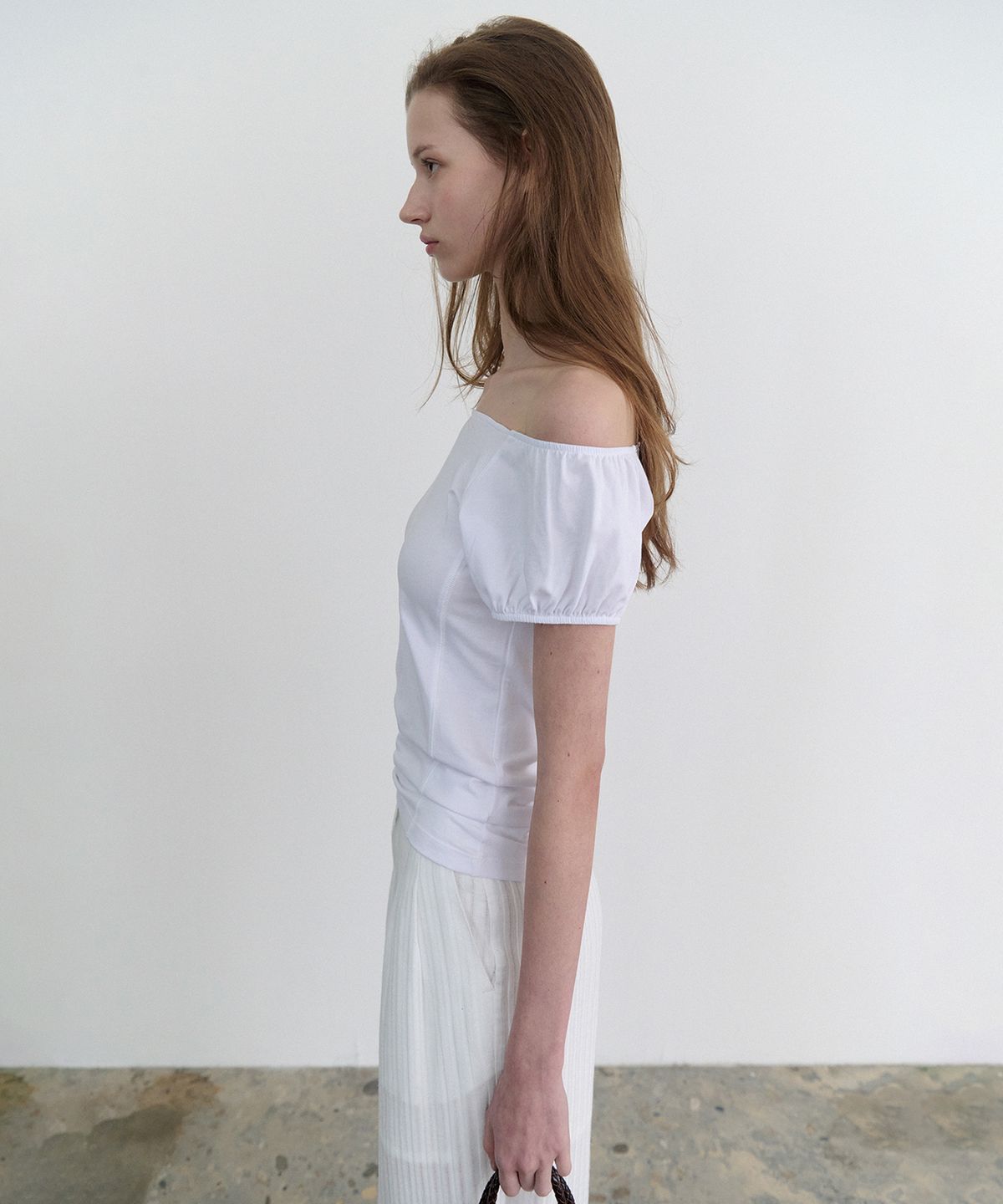 앤니즈(ANDNEEDS) Lucy cap sleeve tee (white)