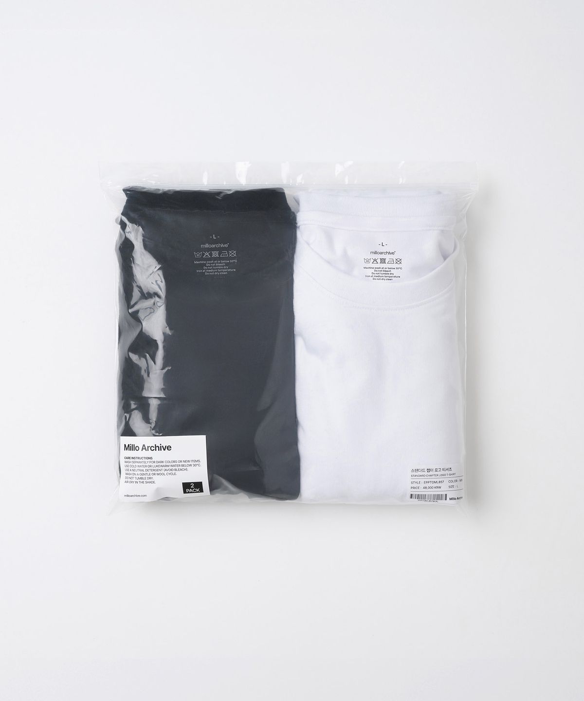 밀로 아카이브(MILLO ARCHIVE) [2PACK] 스탠다드 챕터 로고 티셔츠 [믹스]