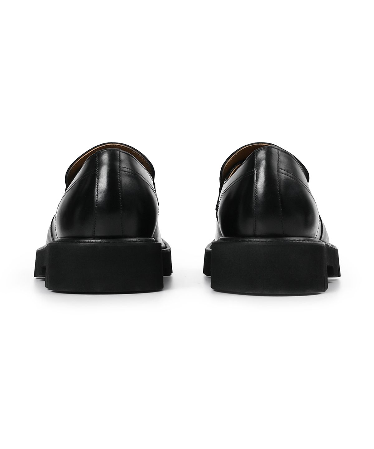 멜로스(MELLOS) 4.5CM 청키솔 로퍼 블랙-핸드메이드