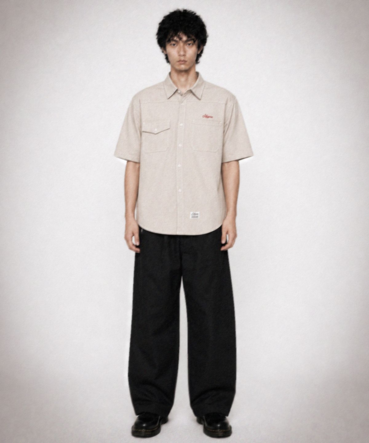스티그마(STIGMA) WASHED TAPERED PANTS BLACK