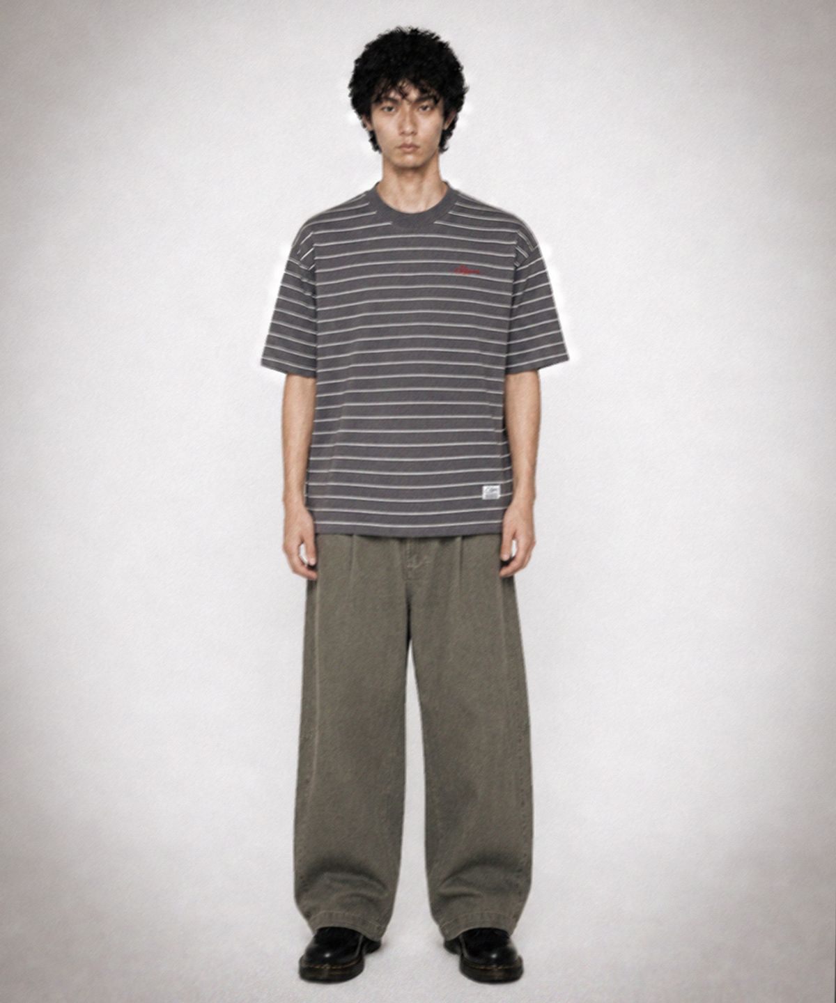 스티그마(STIGMA) WASHED TAPERED PANTS KHAKI