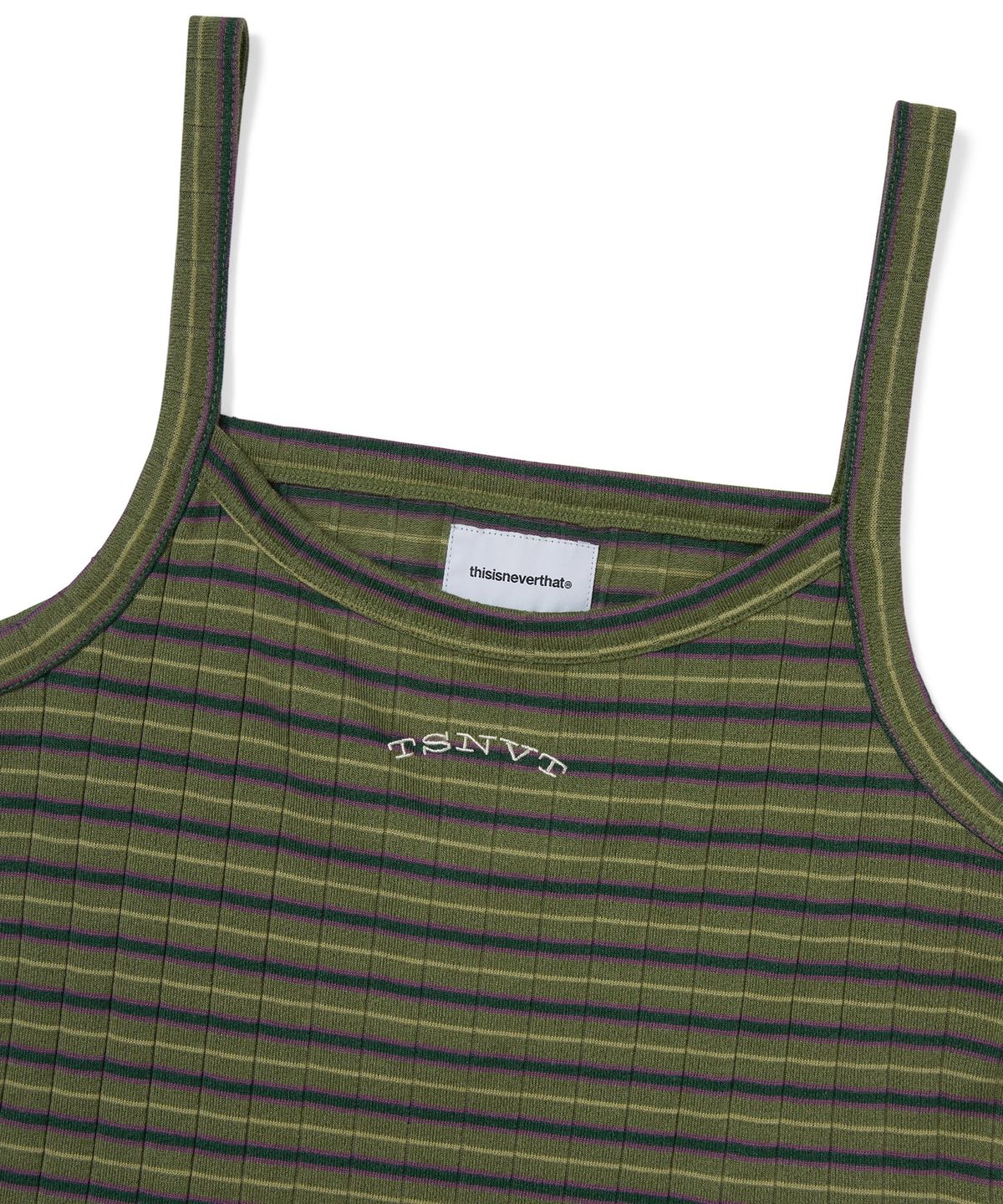 디스이즈네버댓(THISISNEVERTHAT) Sleeveless Striped W Top Green
