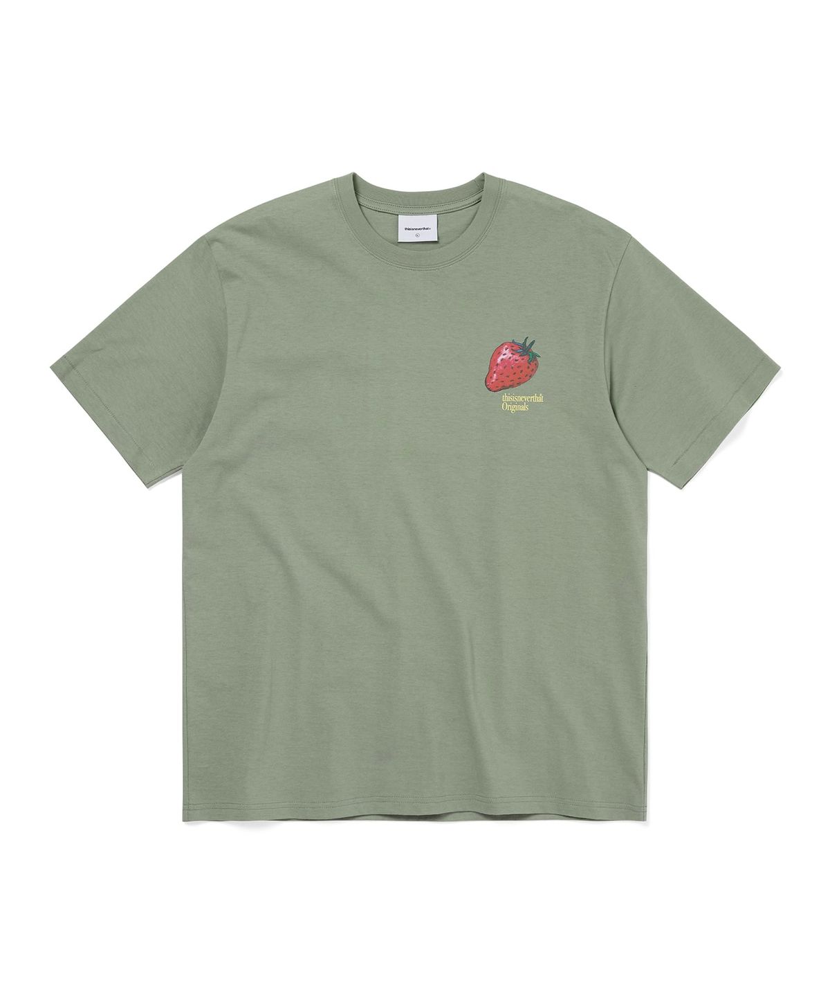디스이즈네버댓(THISISNEVERTHAT) Strawberry Tee Light Olive