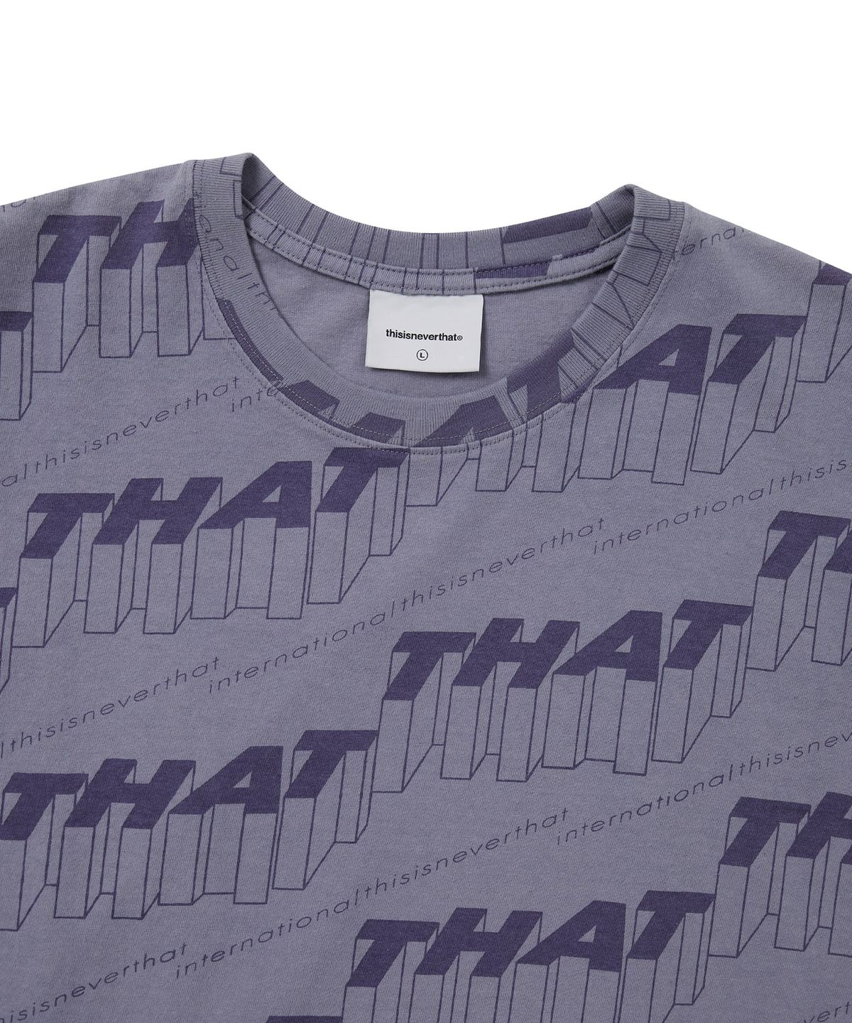 디스이즈네버댓(THISISNEVERTHAT) Stacked THAT Tee Purple Grey