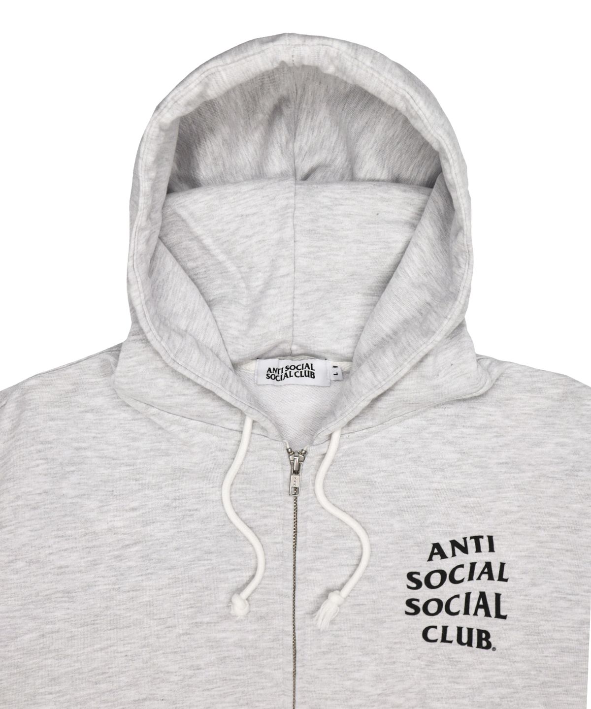 안티 소셜 소셜 클럽(ANTI SOCIAL SOCIAL CLUB) 오지 로고 후드 집 - 헤더 그레이