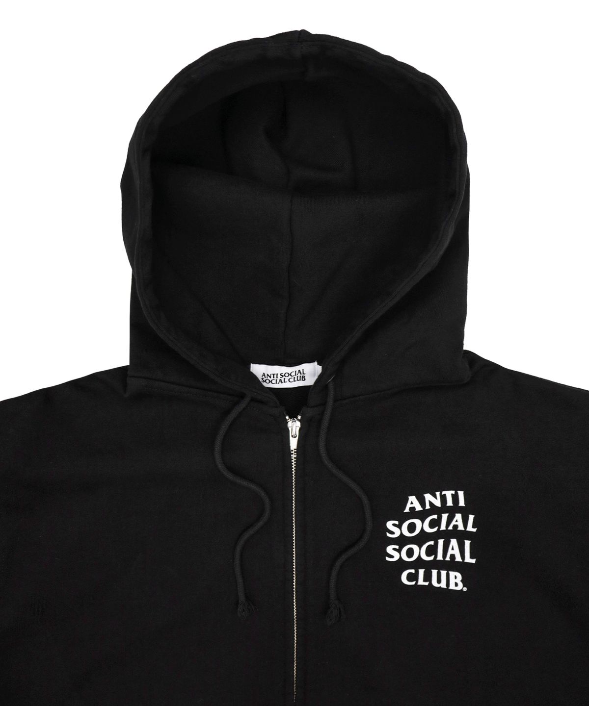 안티 소셜 소셜 클럽(ANTI SOCIAL SOCIAL CLUB) 오지 로고 후드 집 - 블랙