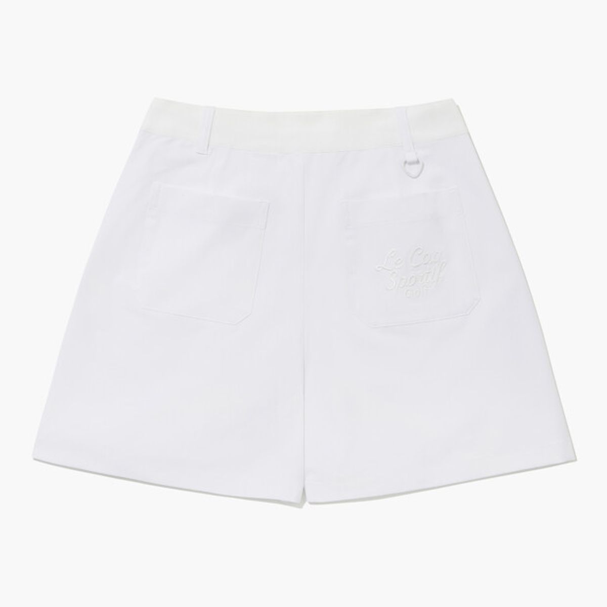 르꼬끄 골프(LECOQ GOLF) 여성 투턱 큐롯 숏팬츠 _WHITE GR222LSP43