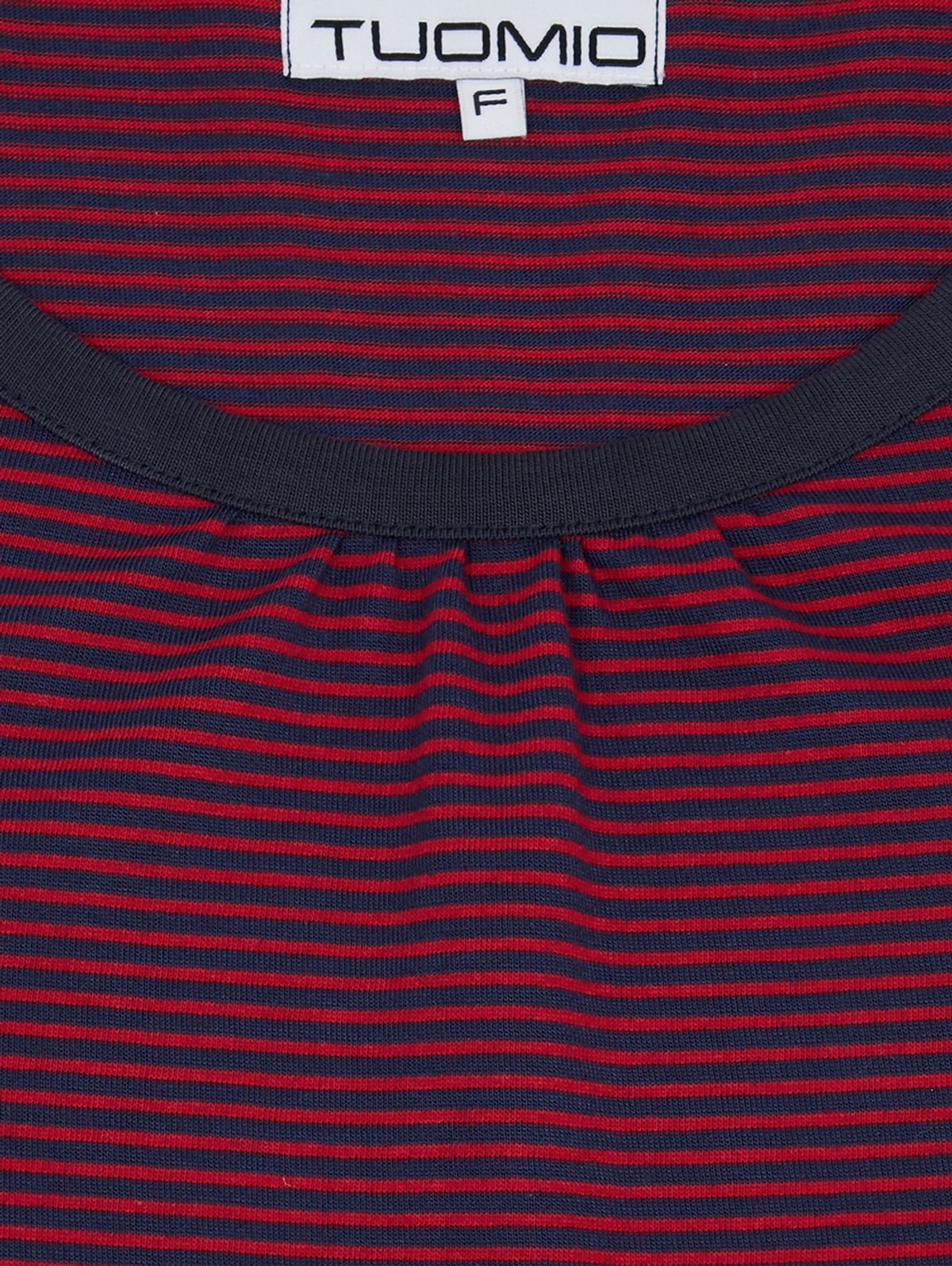 뚜오미오(TUOMIO) STRIPE TIE DRESS [NAVY]